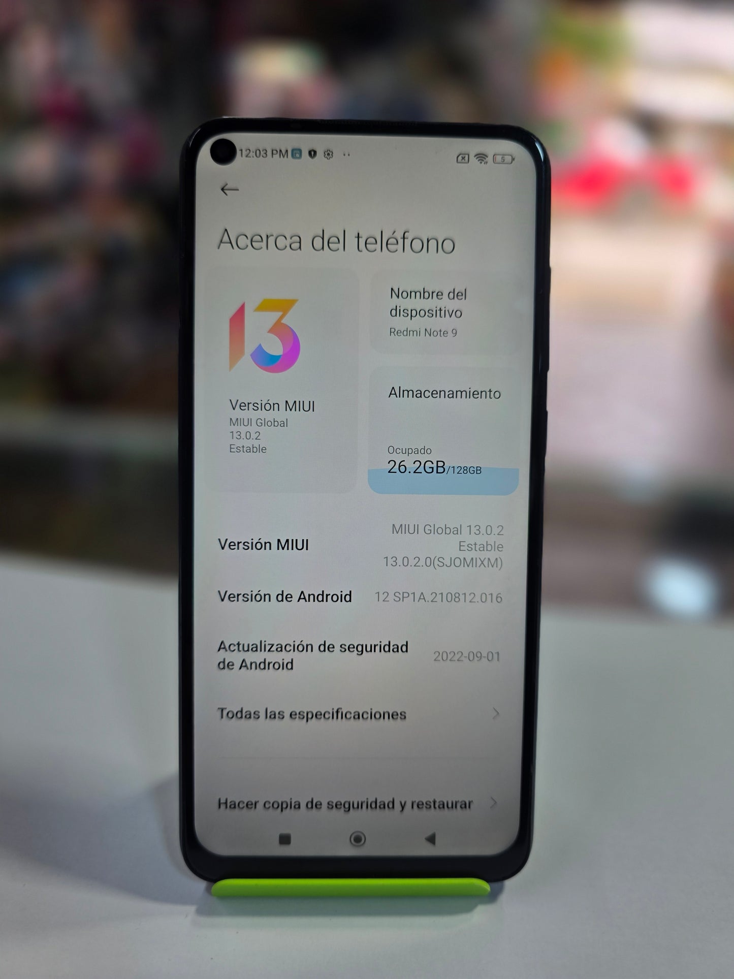 Redmi Note 9 128GB Reacondicinado