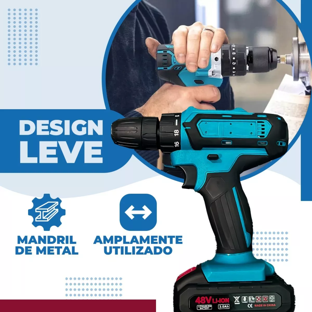PowerDrill 48V Max – Taladro Inalámbrico